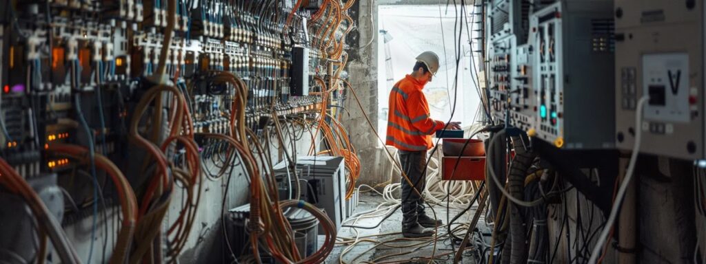 journeyman electrician working on electrical system in california
