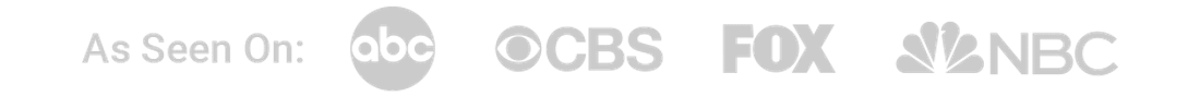 As seen on ABC, CBS, FOX, and NBC